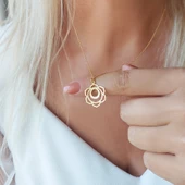 Vaoov 925 Ayar Gümüş Sakral Çakra Kolye thumbnail 1