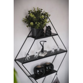 DEKORATİF METAL RAF BAKLAVA DUVAR RAFI KURULUM GEREKTİRMEYEN TEK PARÇA ÇOK AMAÇLI FOTOĞRAFLIK STAND - 3