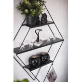 DEKORATİF METAL RAF BAKLAVA DUVAR RAFI KURULUM GEREKTİRMEYEN TEK PARÇA ÇOK AMAÇLI FOTOĞRAFLIK STAND - 5