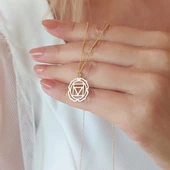 Vaoov 925 Ayar Gümüş Kök Çakra Kolye thumbnail 4