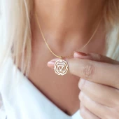 Vaoov 925 Ayar Gümüş Kök Çakra Kolye thumbnail 2