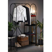 DEKORATİF ÇOK AMAÇLI METAL 5 RAFLI AYAKKABILIK ELBİSE ASKILIĞI PORTMANTO VE KONFEKSİYON ASKILIĞI SİYAH - 1