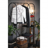 DEKORATİF ÇOK AMAÇLI METAL 5 RAFLI AYAKKABILIK ELBİSE ASKILIĞI PORTMANTO VE KONFEKSİYON ASKILIĞI SİYAH - 3