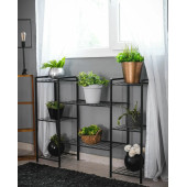 DEKORATİF METAL AYAKLI 8 TEL RAFLI SAKSI STANDI KATLI SAKSILIK ÇİÇEKLİK GARDEN - 1