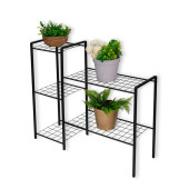 DEKORATİF METAL AYAKLI 5 TEL RAFLI SAKSI STANDI KATLI SAKSILIK ÇİÇEKLİK BAHÇE VE BALKON DEKORU GARDEN - 8