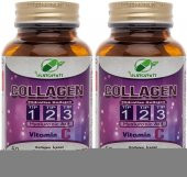 Yurdavit Hidrolize Kolajen Tip 1-2-3 2x50 Tablet Hyaluronik Asit C Vitamini Hydrolyzed Collagen - 1