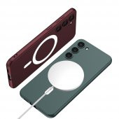 Samsung Galaxy S23 Kılıf Wireless Şarj Özellikli Kıpta Magsafe Silikon Kapak - 5