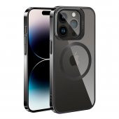 Apple iPhone 14 Pro Max Uyumlu Kılıf Magsafe Wireless Şarj Özellikli Standlı Klon Kapak - 2