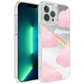 Apple iPhone 13 Pro Kılıf Airbagli Parlak Tasarımlı Desenli Mimbo Kapak - 2