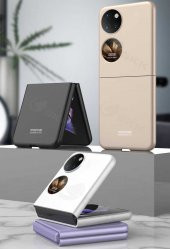 Huawei P50 Pocket Kılıf Korumalı Sert Plastik Kıpta Kapak - 3