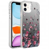 Apple iPhone 11 Kılıf Desenli Catchword Silver Sert Kapak - 2