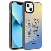 Apple iPhone 14 Kılıf Desenli Mesajlı Dragon Sert Kapak - 1