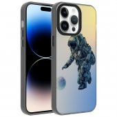 Apple iPhone 14 Pro Max Kılıf Desenli Mesajlı Dragon Sert Kapak - 2