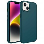 Apple iPhone 14 Plus Kılıf İçi Kadife Metal Çerçeve ve Buton Tasarımlı Silikon Zore Luna Kapak - 2