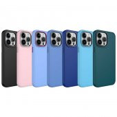 Apple iPhone 13 Pro Max Kılıf İçi Kadife Metal Çerçeve ve Buton Tasarımlı Silikon Zore Luna Kapak - 3