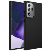 Samsung Galaxy Note 20 Ultra Kılıf İçi Kadife Metal Çerçeve ve Buton Tasarımlı Silikon Zore Luna Kapak - 1