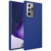 Samsung Galaxy Note 20 Ultra Kılıf İçi Kadife Metal Çerçeve ve Buton Tasarımlı Silikon Zore Luna Kapak - 2