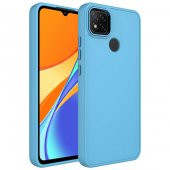 Xiaomi Redmi 9C Kılıf İçi Kadife Metal Çerçeve ve Buton Tasarımlı Silikon Zore Luna Kapak - 2