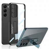 Samsung Galaxy S23 Plus Kılıf Kamera Korumalı Şeffaf Tasarımlı Zore Lego Standlı Kapak - 5
