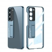 Samsung Galaxy S23 Kılıf Kamera Korumalı Şeffaf Tasarımlı Zore Lego Standlı Kapak - 4