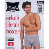 Tutku Erkek Slip 6 lı Paket Siyah Gri Karışık - 1
