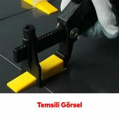 Seviye Tespit  Artısı Takoz Pensesi Plastik Siyah Renk Derz Klipsi Derz Kaması Fayans Yer Döşeme - 5
