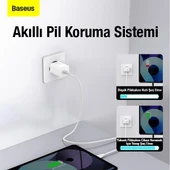 Baseus Super Şarj Akım Korumalı 30W Type-C Şarj Adaptörü İphone 11 12 13 14 15 Pro Max Şarj Başlık - 5