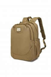 Bagacar Smart Bag 3199 Okul ve Günlük Laptop Bölmeli Sırt Çantası Camel - 1