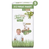 Baby Turco Doğadan 2'li Ultra Fırsat Paketi Bebek Bezi 7 Numara Xxlarge 200 Adet - 2