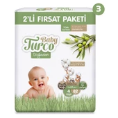 Baby Turco Doğadan 2'li Süper Fırsat Paketi Bebek Bezi 4 Numara Maxi 246 Adet - 2