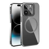 Gpack Apple iPhone 15 Pro Kılıf Cam Kapak Kamera Korumalı Standlı Magsafeli - 5