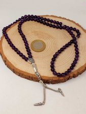 Ametist Taşı Koyu Renk 99luk Tesbih 6mm - 2