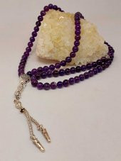 Ametist Taşı Koyu Renk 99luk Tesbih 6mm - 5