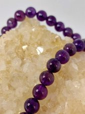 Ametist Taşı Koyu Renk 99luk Tesbih 6mm - 6