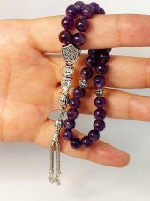 Ametist Taşı Koyu Renk Tesbih 6mm thumbnail 1