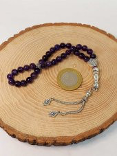 Ametist Taşı Koyu Renk Tesbih 6mm thumbnail 2