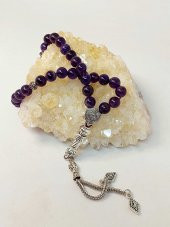 Ametist Taşı Koyu Renk Tesbih 6mm thumbnail 6