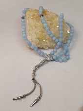 Akuamarin Taşı 99luk Tesbih 6mm thumbnail 4