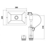 8cm Degısım Kıtı Büyük Panel Parlak Krom 15011-Pb - 2
