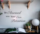 Duvar Sticker Motivasyon İksiri Alıntı Kelimeler Oturma Odası, Ofis, Mağaza Dekoru Siyah 22,5 inç x 11,5 inç thumbnail 1