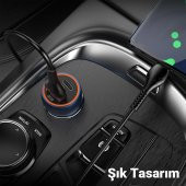 Coofbe Hc Seri Turbo Şarj 20W Araç Şarjı USB + Type-C Girişli QC3.0 Araç Çakmaklık Şarj Başlığı - 3