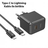 Coofbe HC Seri Akım Koruma 30W Şarj Başlık Ve 1Mt İphone Şarj Kablo İphone 11 12 13 14 Pro Max Şarj - 3