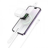 Coofbe HC Seri Magsafe Kablosuz 15W 3in1 Şarj Standı İphone 12 13 14 Pro Max Şarj Masaüstü Şarj Standı - 6