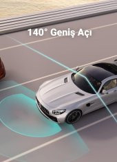Coofbe 1080P FUL HD 140° Geniş Açı Lens Gece Görüşü Akıllı Araç Ön Arka Araç Kamerası Şarjlı 30fps - 5
