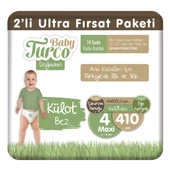Baby Turco Doğadan 2'li Ultra Fırsat Paketi Külot Bez 4 Numara Maxi 410 Adet - 1