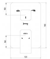 Eca Tiera Ankastre Mat Siyah Banyo Bataryası 2 Parça Set / 3 Yollu (102167305C1-K+102166301C1) - 3