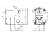 Eca Tiera Ankastre Mat Siyah Banyo Bataryası 2 Parça Set / 3 Yollu (102167305C1-K+102166301C1) - 5