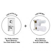 Eca Niobe Ankastre Banyo Bataryası 2 Parça Set / 3 Yollu (102167313-K+102166301) thumbnail 2