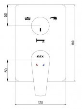 Eca Niobe Ankastre Banyo Bataryası 2 Parça Set / 3 Yollu (102167313-K+102166301) thumbnail 3