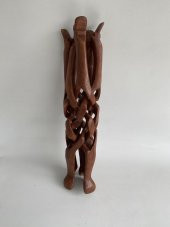 El Oyması Deve Başlı Ahşap Sehpa Ayağı 50x37 cm - 8